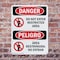 Signmission Do Not Enter High Voltage Bilingual Danger Sign, Plastic, 7in W x 10in L, 2PK OS-2PACK-DS-P-710-VS-1134 - alternate 4